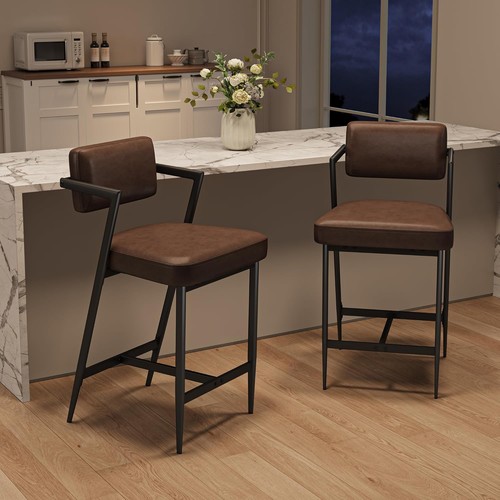 2pcs height back barstools - 2pcs,
