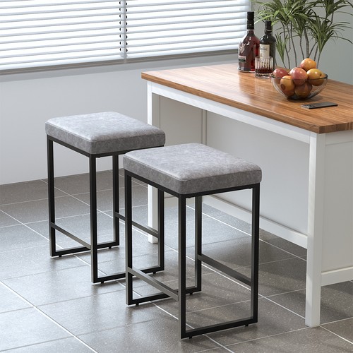 1pcs upholstered bar stools - 1pcs, pu