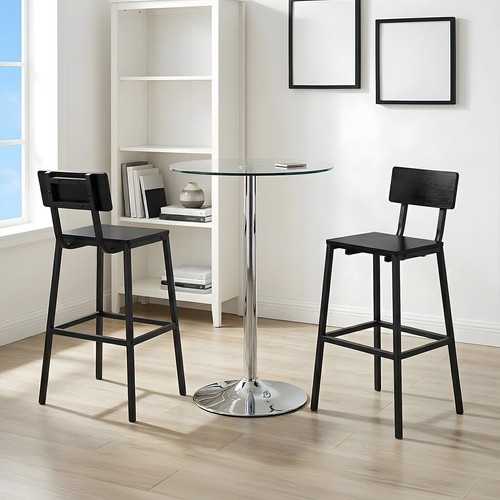2pcs black bar - stools, kitchen