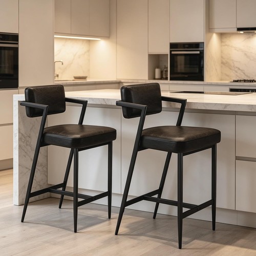2pcs height back barstools - height,