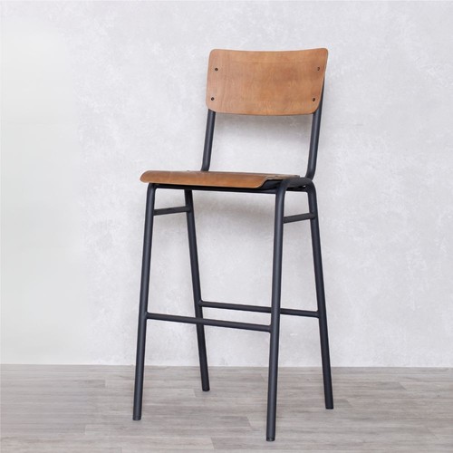 Wooden bar stool black frame - bar,