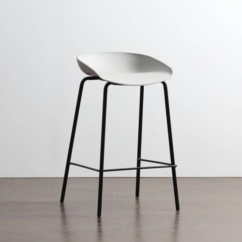 Pair grey bar stools curved - pair, of