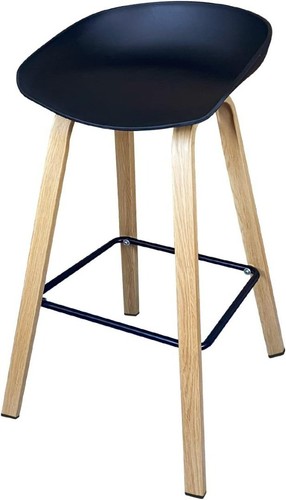 Modern bar stool black - ,