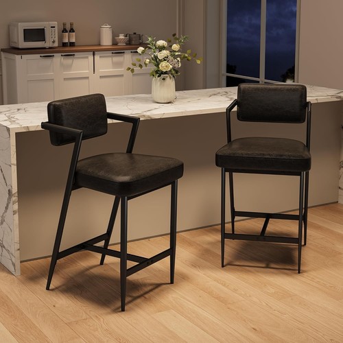 Barstools 2pcs height back - barstools,