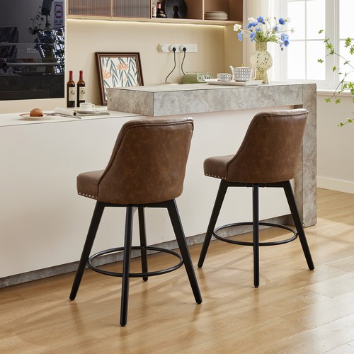 2pcs swivel bar stools counter - bar,