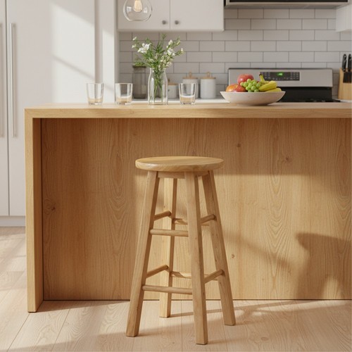 60cm solid wood bar stool - 60cm,