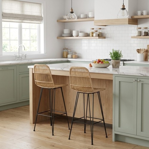 Bar stools set natural - bar, 2