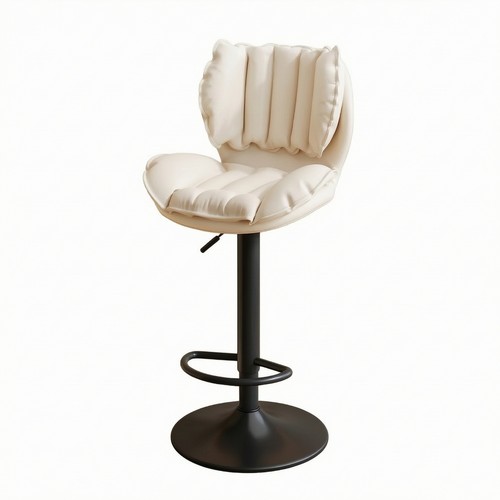 Upholstered bar stool with - bar,