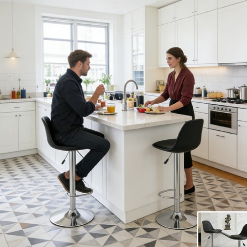 2pc black bar stools height - black, stools,