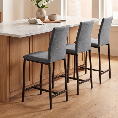 4pcs linen bar stools - 4pcs,